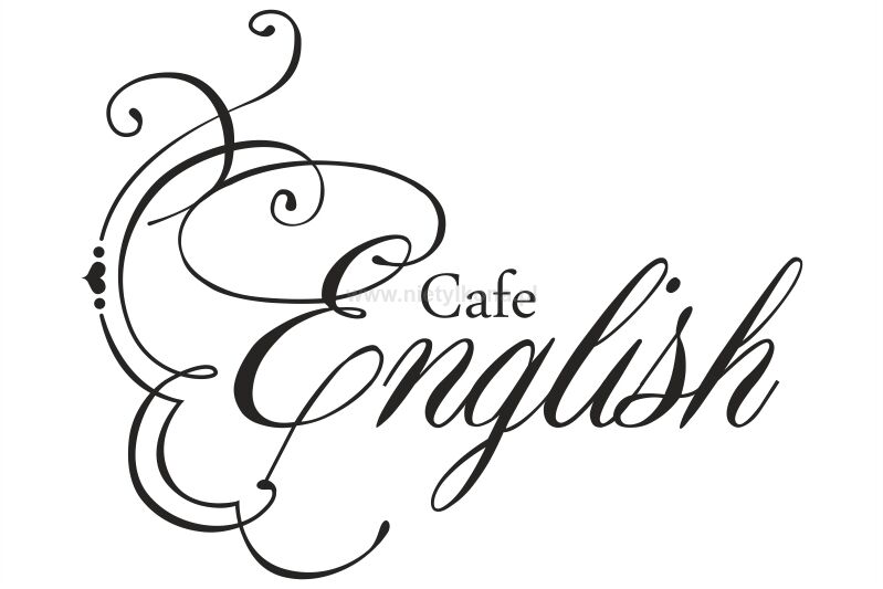 Naklejka Cafe English