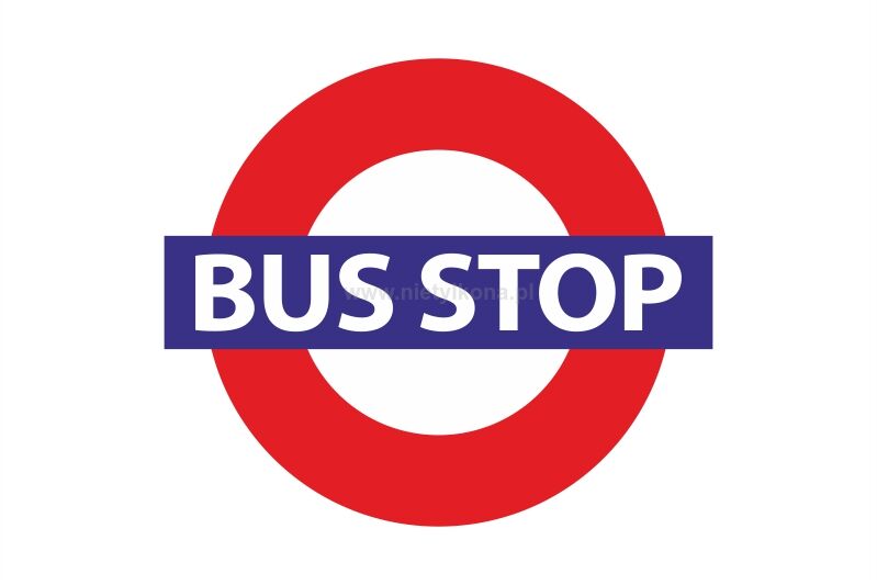 Naklejka dwukolorowa - Bus STOP
