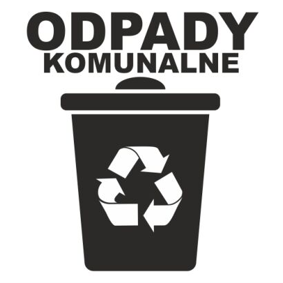 Naklejki na kosze do segregacji odpadów - odpady komunalne