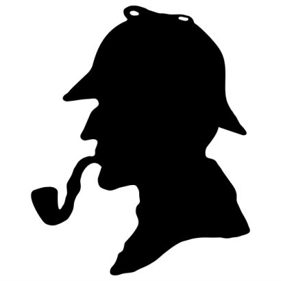 Naklejka Silhouette Sherlock Holmes