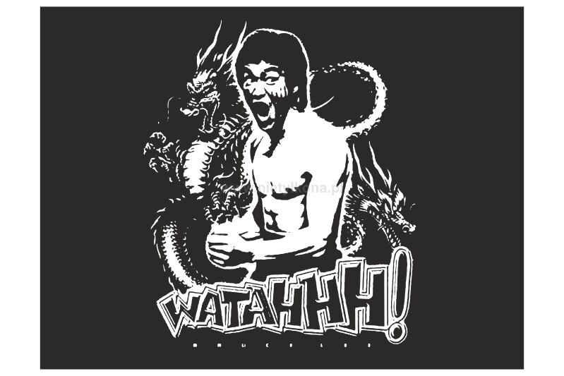 Naklejka Bruce Lee - WATAHHH