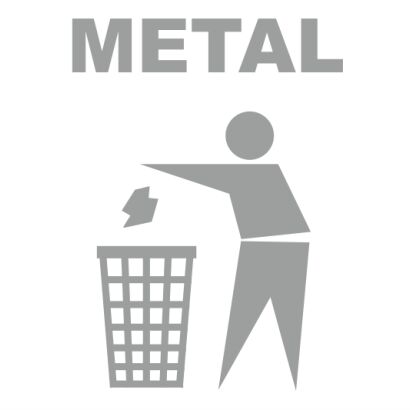 Naklejki na kosze do segregacji odpadów - metal 