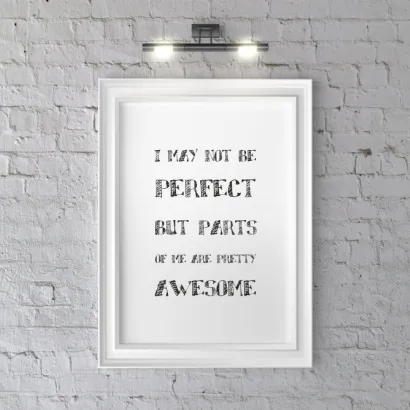 Plakat I MAY NOT BE PERFECT BUT PARTS OF ME ARE PRETTY AWESOME