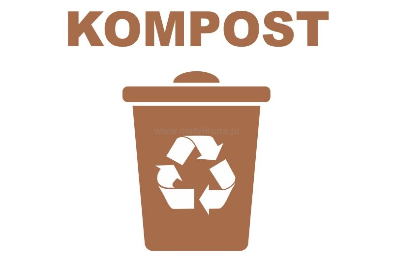 Naklejki na kosze do segregacji odpadów - kompost
