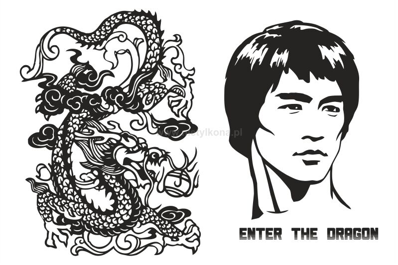 Naklejka Bruce Lee - Wejście Smoka