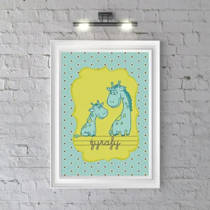 Plakat Pisane Żyrafy