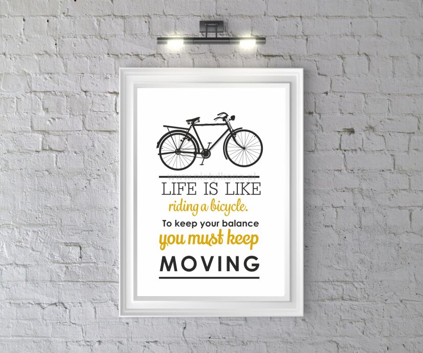 Plakat Life is like riding a bicycle