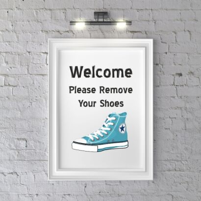 Plakat Welcome Please Remove Your Shoes
