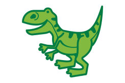 Naklejka dwukolorowa - Dino dinozaur