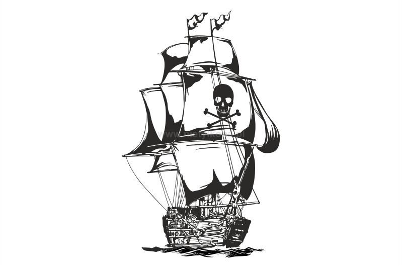 Naklejka Statek Piratów