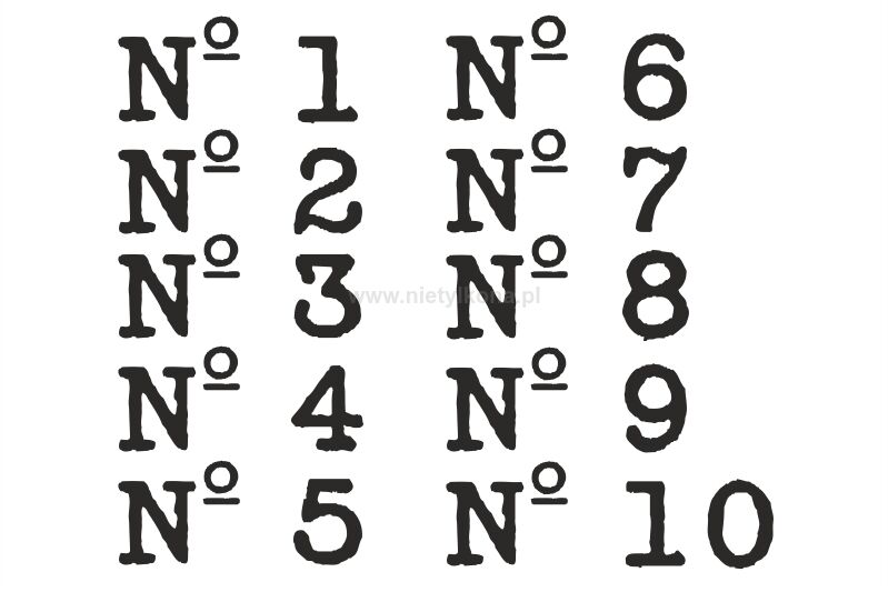 Naklejka Zestaw Numerów (3,5 cm.)