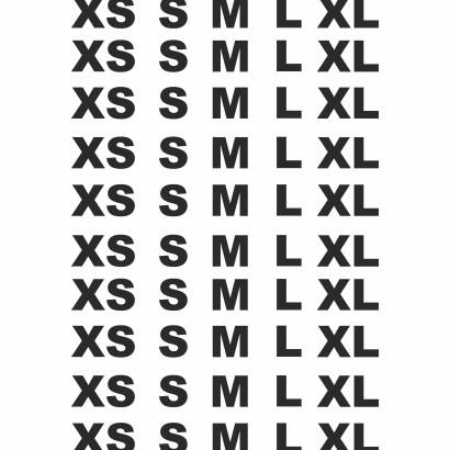Naklejka Arkusz elementy XS S M L XL