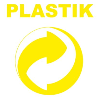 Naklejki na kosze do segregacji odpadów - plastik 