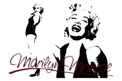 Naklejka dwukolorowa - Marilyn Monroe