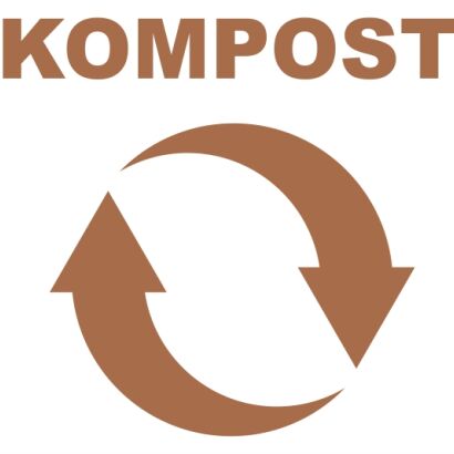 Naklejki na kosze do segregacji odpadów - kompost  