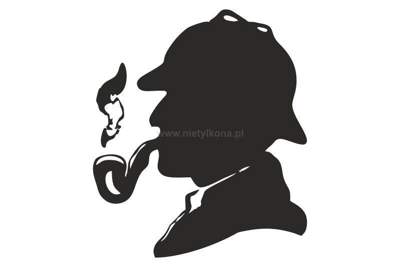 Naklejka Silhouette Sherlock Holmes 