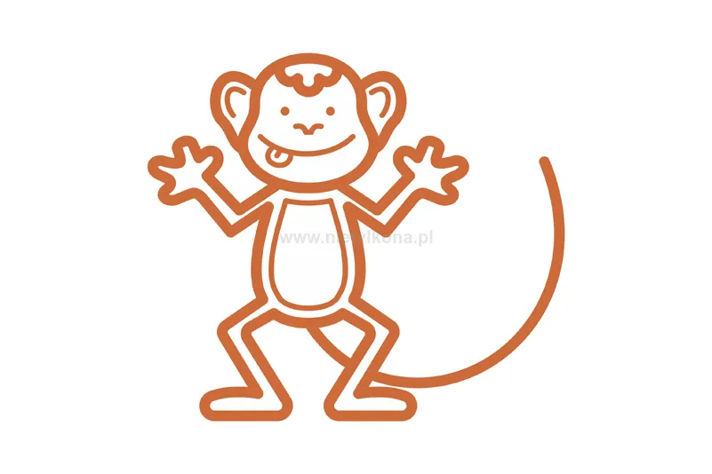 Naklejka Małpka