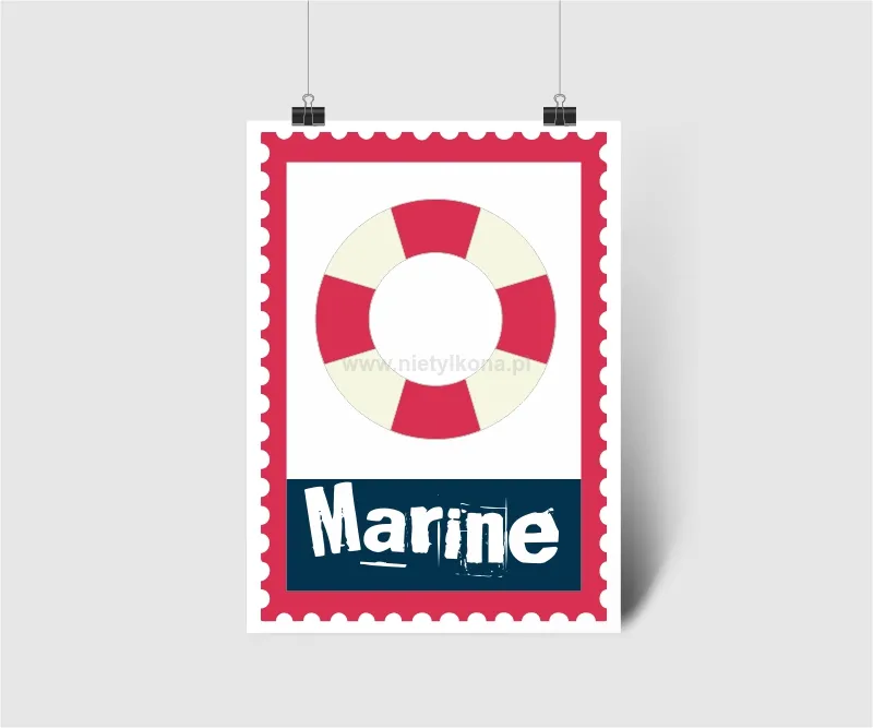 Plakat Znaczek Marine