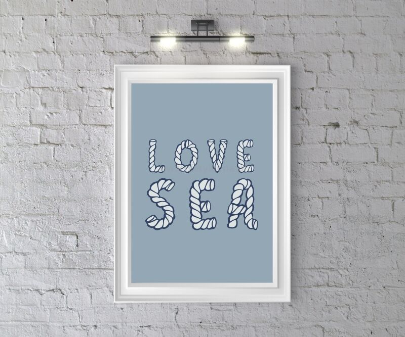 Plakat Motyw Marynistyczny Love Sea