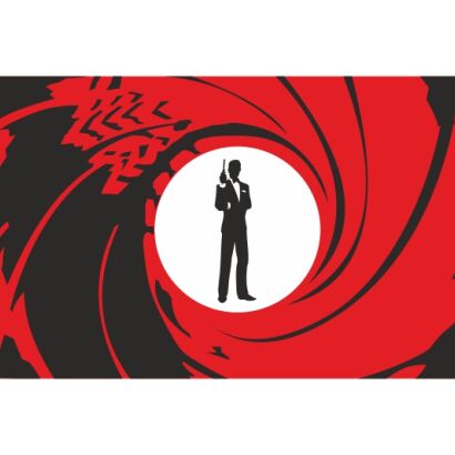 Naklejka dwukolorowa - James Bond
