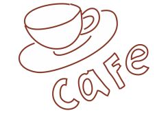 Naklejka Cafe
