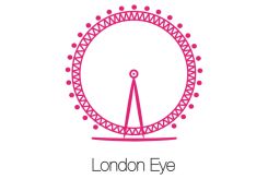 Naklejka dwukolorowa - London Eye 