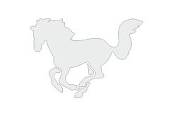 Wprasowanka FLEX (odblask) -Koń