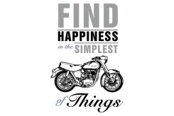 Naklejka dwukolorowa - Znaleźć szczęście w najprostszych rzeczach (motor) 